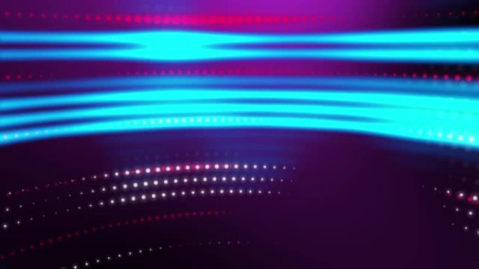 能量功率数字数据传输，霓虹灯彩色激光光路在舞台上与刺眼的网络空间背景。全球数字世界模型3D渲染的霓虹