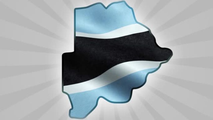 博茨瓦纳无缝循环地图和旗帜
