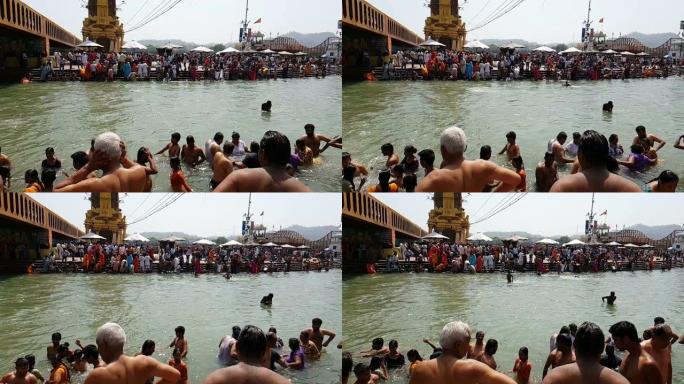 Har-ki-Pauri，在Haridwar的恒河河岸，印度教信徒的虔诚之地