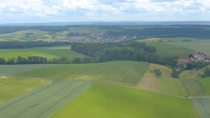 德国西格林根村的鸟瞰图