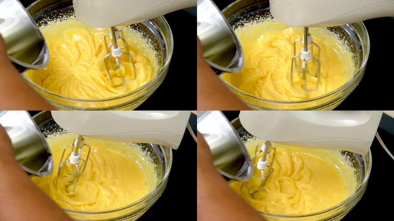 SLOMO在制作蛋黄酱时涂抹油