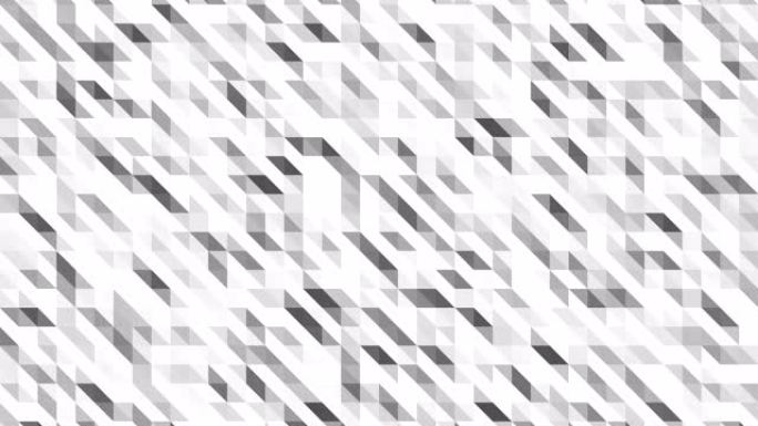 抽象多边形几何表面。移动白灰三角形的低多边形运动背景