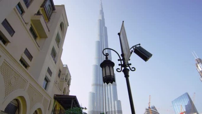 迪拜哈利法塔的俯视图