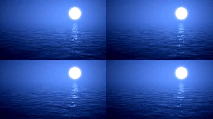 蓝月亮海洋平静。循环