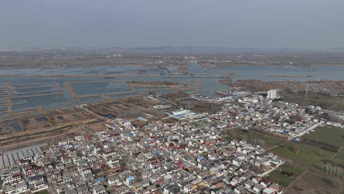 长江 扬州 轮船 航拍 4K 高清 城市