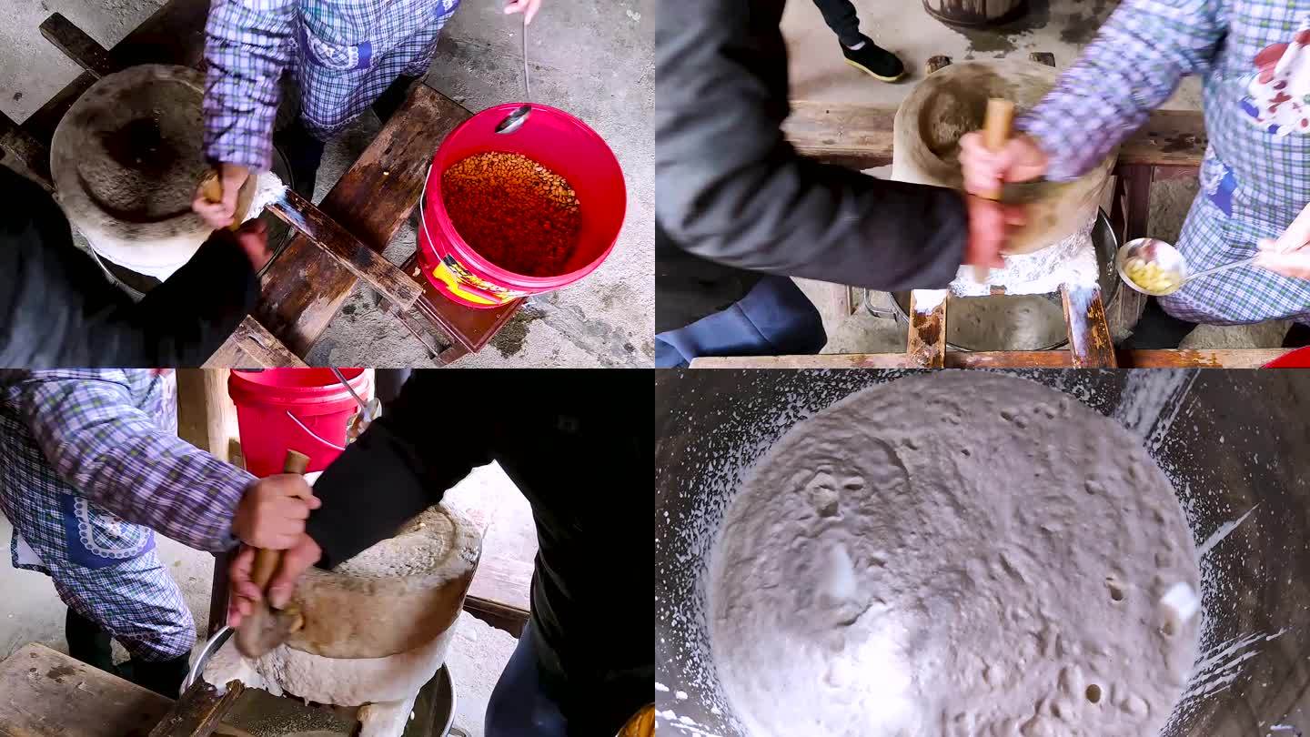 传统手磨豆腐工艺1浸泡黄豆磨浆
