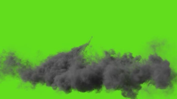 编辑绿色背景上的体积烟雾
