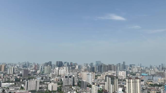 成都武侯区航拍城市风光武侯区大景高楼远景