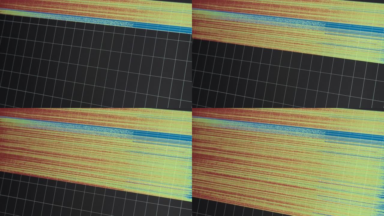 声波1.7光谱分析仪图形屏幕上的声波，监视器