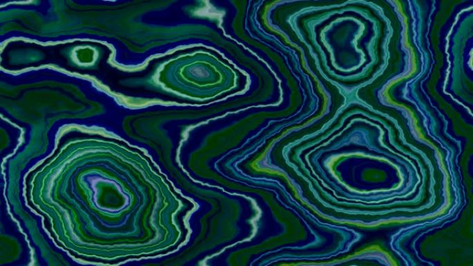 视频抽象大理石玛瑙石无缝循环背景绿色蓝色
