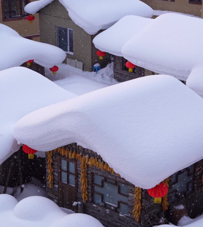 中国黑龙江雪乡大雪纷飞