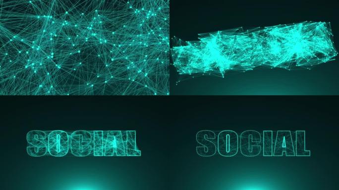 空间中许多连接点的文本内容，互联网的现代数字背景，3d计算机生成的背景