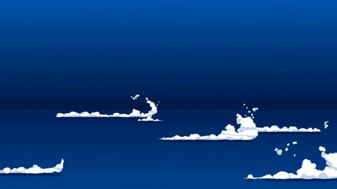 烟雾动画从快速移动。游戏动画元素。卡通蒸汽云。循环蓝色的动画。