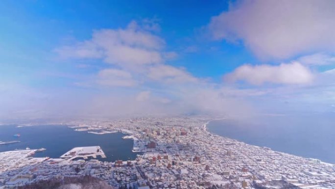 日本北海道山下美丽的风景函馆市