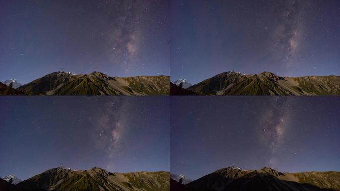 新西兰的银河系，延时视频