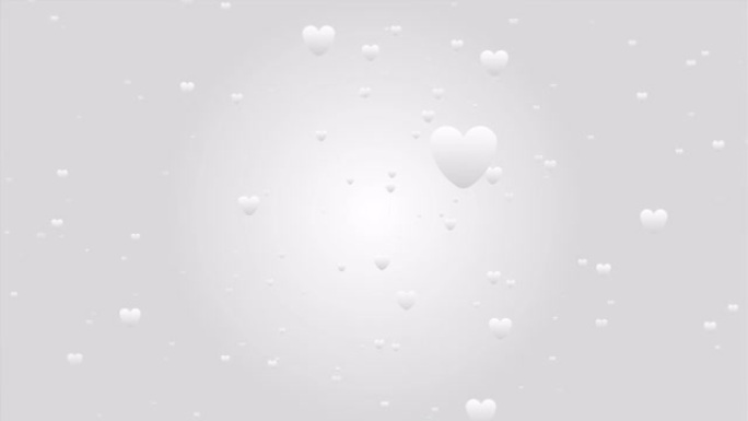 心形图标bokeh在灰色背景上，用于圣诞节或冬季的内容，或用于墙纸或纸张，用于有关冬季的爱情内容或情