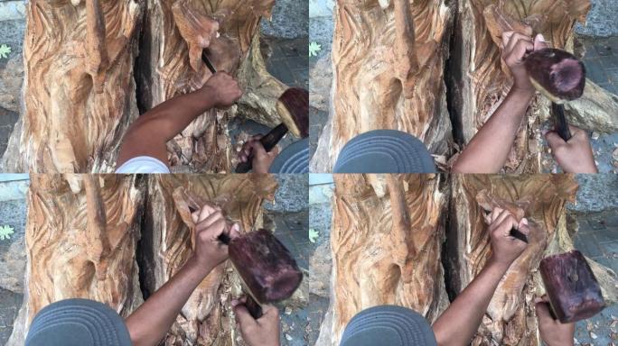 巴厘岛木雕雕刻木材
