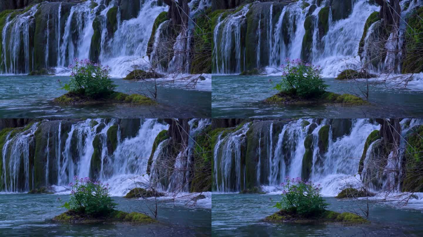瀑布流水自然环境