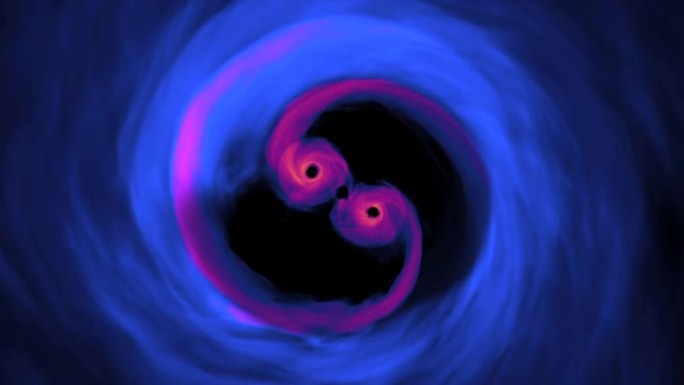 螺旋形超大质量黑洞模拟