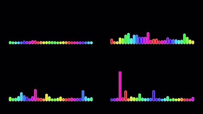 4k抽象音频可视化均衡器。