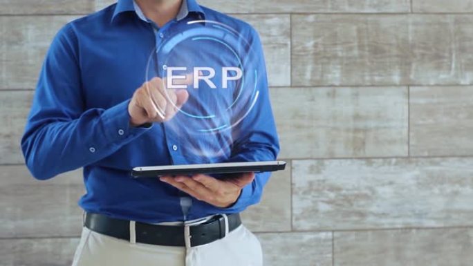 人类使用全息图和文本ERP