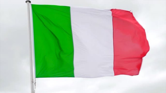 慢镜头中的意大利国旗