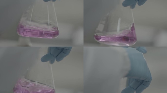 化学液体烧杯化验测定化学化工液体成分分析