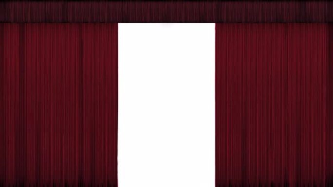 红色舞台窗帘移到白色背景上显示的舞台可用于节日或促销公告，公关，广告，盛大销售开幕式，电影，音乐表演
