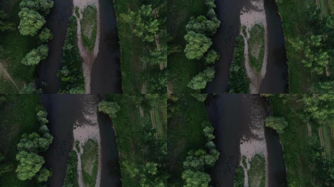 尼萨瓦河上的无人机景观