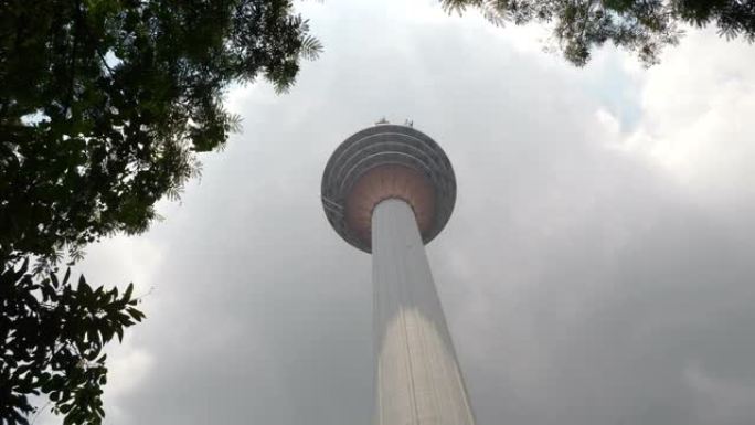 白天时分吉隆坡城著名的塔顶俯瞰4k马来西亚全景