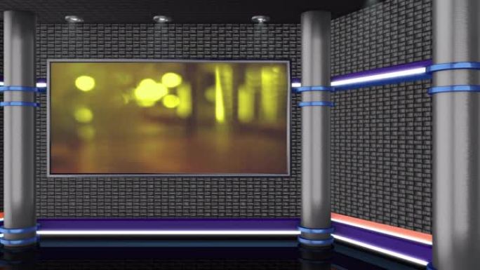 电视演播室，虚拟演播室集。非常适合绿屏合成。