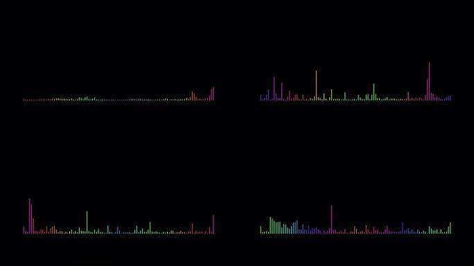 4k抽象音频可视化均衡器。