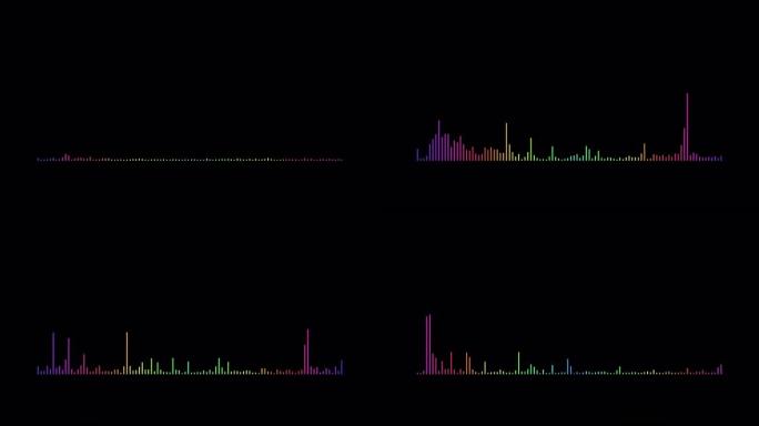 4k抽象音频可视化均衡器。