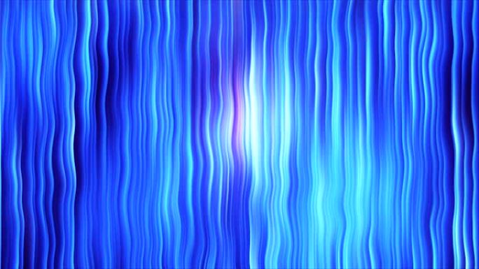 明亮的蓝色条纹，如带有扭曲效果的curatin，3d渲染，计算机生成的背景