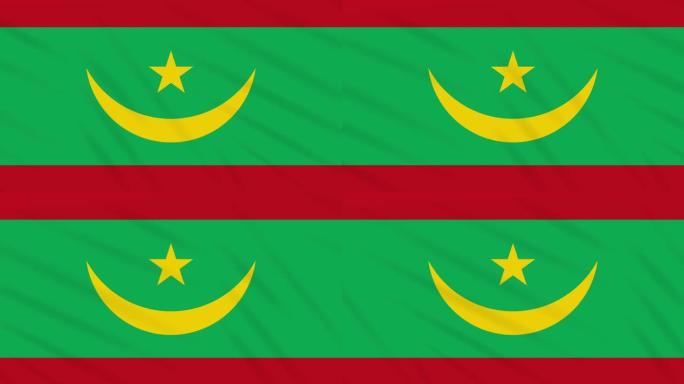 毛利塔尼亚旗飘扬布，背景环