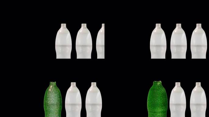 塑料聚酯瓶生物利用3d渲染