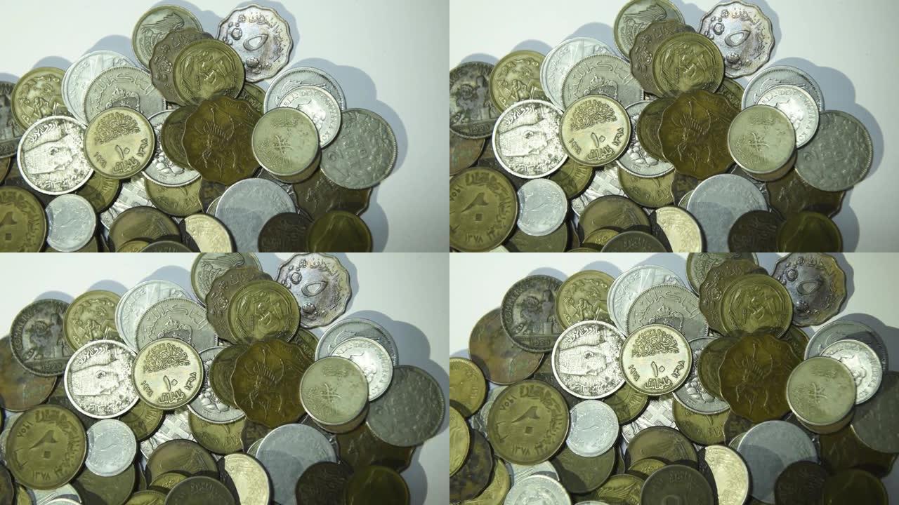 旧硬币和纸币