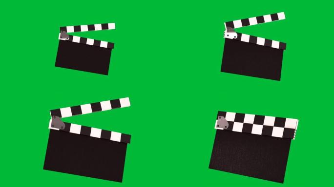 3d电影板-拍板-绿屏-4k