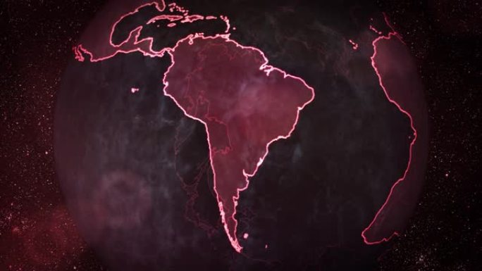 南美洲的数字红地球