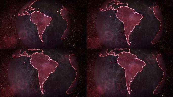南美洲的数字红地球