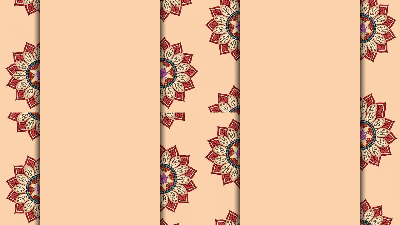 民族曼陀罗框架波西米亚风格图案