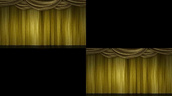 舞台窗帘变焦金色