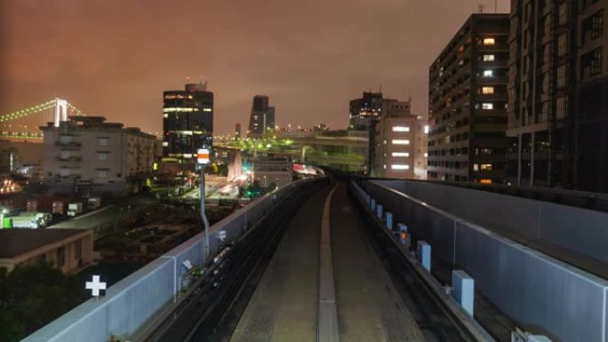 4K Hyperlapse: 日本东京的自动列车