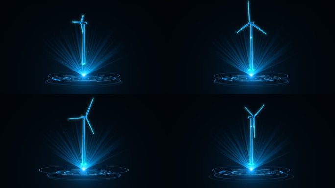 【原创】风力发电机动画带通道