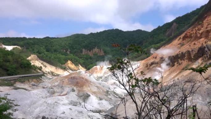 日本北海道地狱谷或地狱谷的温泉股票视频