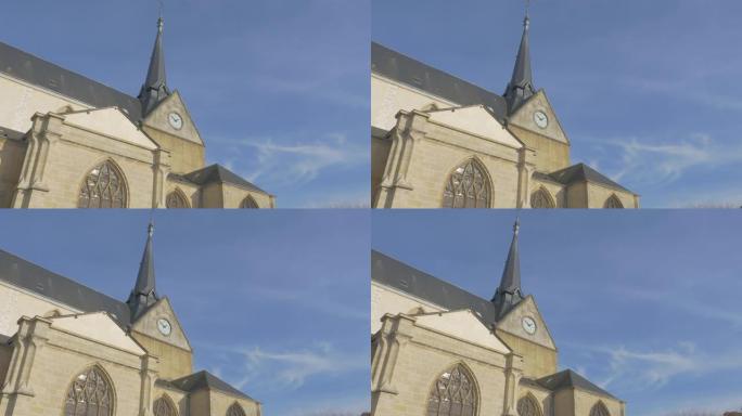 法国下诺曼底的阿伦孔圣伦纳德教堂，4K天