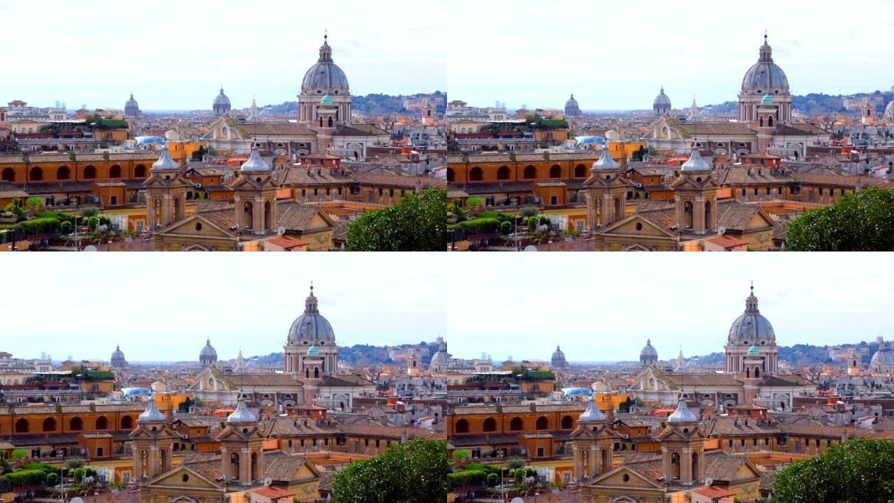 平西奥露台上的罗马城市景观