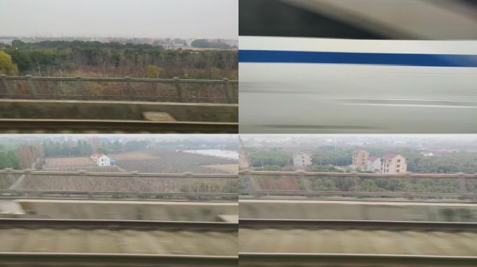 火车动车高铁窗外的风景视频素材9