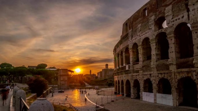 罗马斗兽场或体育馆的镜头在意大利Anfiteatro Flavio或Colosseo中也被称为Fla