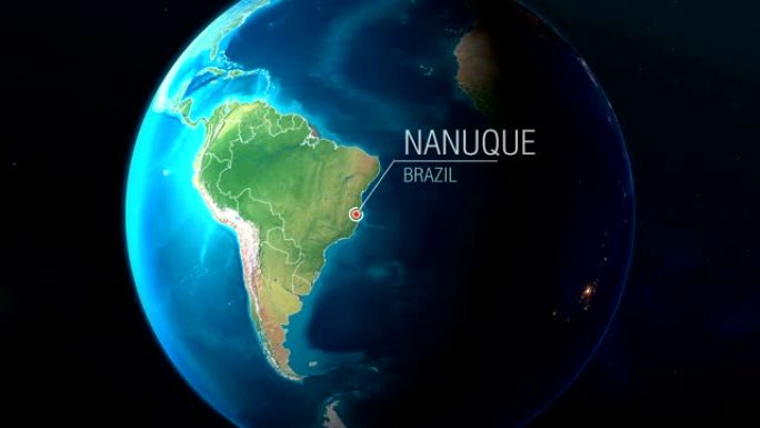 巴西-纳米-从太空到地球的缩放
